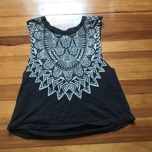 grey and white billabong tank top